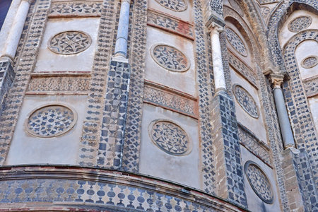 Sicily, Italy - March 8 2025: the cathedral of Monrealeのeditorial素材