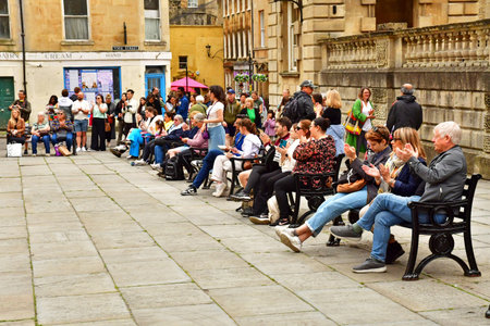Bath; England - May 30 2024: the picturesque city centerのeditorial素材