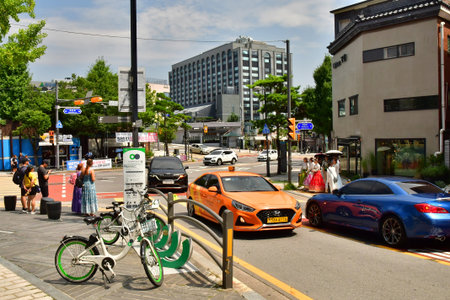 Seoul; Korea - august 4 2024: the city center north