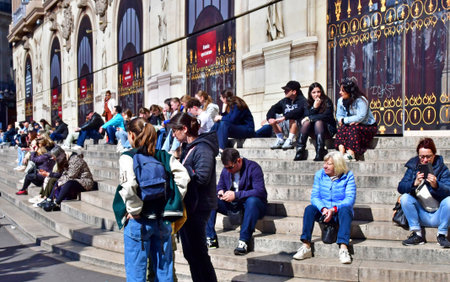 Paris; France - April 10 2025: the Operaのeditorial素材