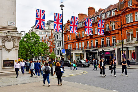 London; England - May 28 2023: The Baker streetのeditorial素材