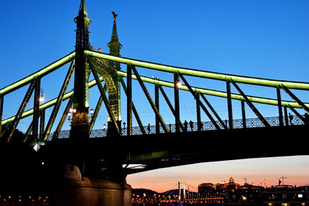Budapest, Hungary - June 26 2023: the Liberty bridgeのeditorial素材