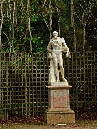 Versailles; France - October 27 2023: marble statue in the castle parkのeditorial素材