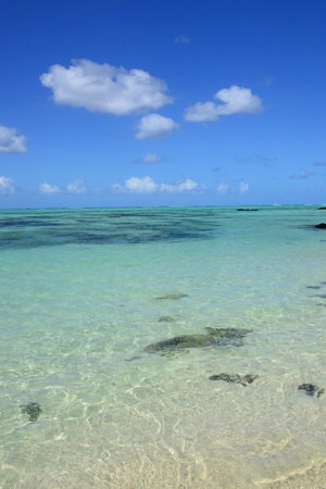 Mahebourg, Republic of Mauritius - July 28, 2014: the picturesque Ile aux Cerfsの写真素材