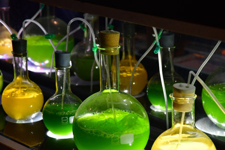 Saint-Malo; France - July 30 2023: laboratory of water in the Grand Aquarium