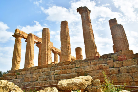 Sicily, Italy - March 8 2025: temple of Hera in the Valley of the Templesのeditorial素材