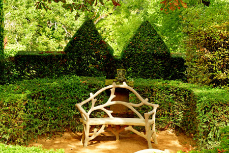 Salignac Eyvigues; France - October 7 2023: the picturesque Eyrignac manor gardensのeditorial素材