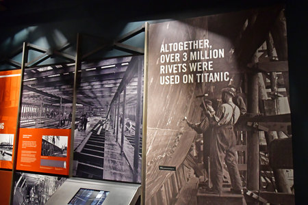 Belfast; Northern Ireland - September 15 2022: the Titanic Belfast museumのeditorial素材