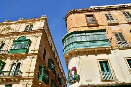Valetta, Republic of Malta - March 11 2025: the historical cityのeditorial素材