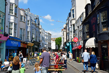 Brighton, England - June 04 2023: the city centerのeditorial素材