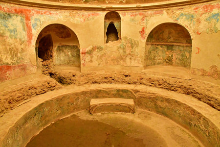 Pompeii, Italy - March 6 2025: the ruin of the old and historical cityのeditorial素材