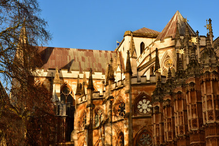 London, England - December 15 2023: the Westminster abbeyのeditorial素材