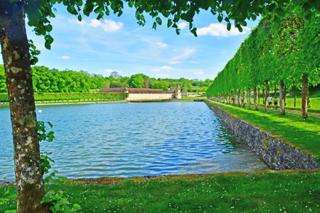 Chaussy, France - May 2 2025: the Villarceaux estateのeditorial素材