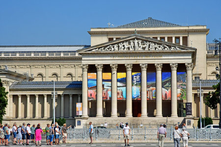Budapest, Hungary - June 26 2023: the fine arts museum near the Heroes squareのeditorial素材