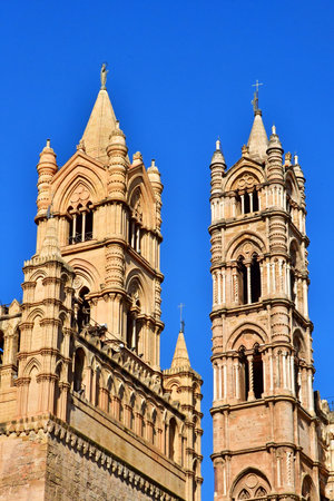 Sicily, Italy - March 8 2025: the cathedral of the Assumption of the Virgin Mary of Palermoのeditorial素材