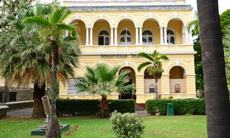 Port Louis, Republic of Mauritius - July 28 2014: the picturesque seaside cityのeditorial素材