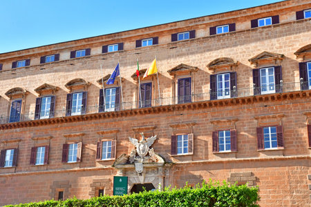 Sicily, Italy - March 8 2025: the historical Royal Palace of Palermoのeditorial素材