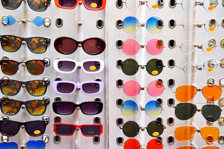 London; England - February 20 2025: glasses shop in the Camden districtのeditorial素材