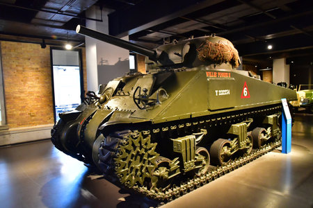 London; England - February 20 2025: a Sherman tank in the Imperial War Museumのeditorial素材