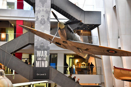 London; England - February 20 2025: Spifire in the Imperial War Museumのeditorial素材