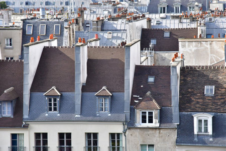 Paris; France - October 10 2024: the city seen from the Pompidou Centerのeditorial素材