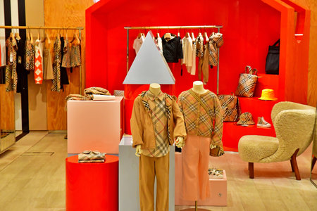 London; England - February 20 2025: cloth shop in the Oxford streetのeditorial素材