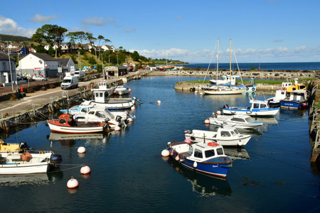 Carnlough; Northern Ireland - September 15 2022: the picturesque village