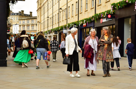 Bath; England - May 30 2024: the picturesque city centerのeditorial素材