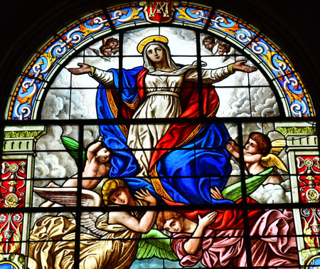 Sille le Guillaume, France - May 29, 2025: the Notre Dame churchのeditorial素材