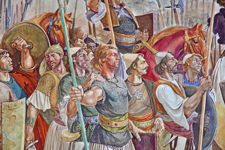 Tirana; Albania - August 29 2022: the National Historical Museumのeditorial素材