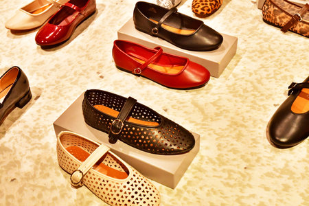 London; England - February 20 2025: shoes shop in the Oxford streetのeditorial素材