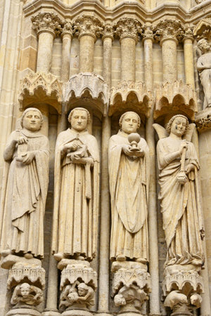 Amiens, France - August 18 2016: the Notre Dame cathedralのeditorial素材
