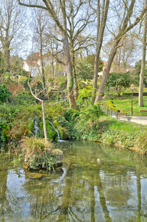 Villennes-sur-Seine, France - August 18, 2016: the picturesque villageのeditorial素材