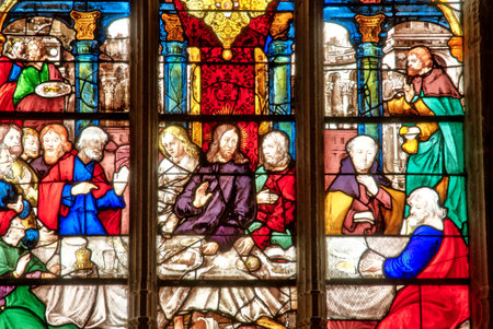 Les Mureaux, France - August 18, 2016: the Saint Pierre Saint Paul churchのeditorial素材