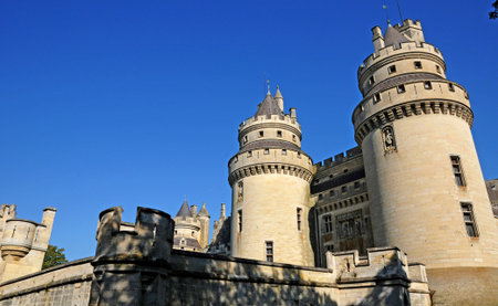 Pierrefonds, France - August 18, 2016: the medieval castleのeditorial素材