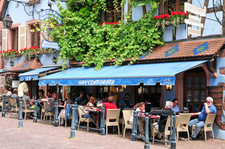 Kaysersberg Vignoble, France - August 18, 2016: the picturesque village in Grand Estのeditorial素材