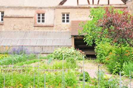 Kintzheim, France - August 18 2016: the picturesque villageのeditorial素材