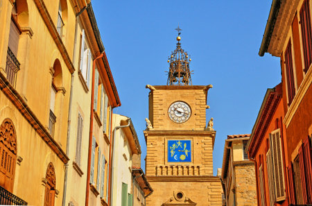Salon de Provence, France - August 18 2016: the clock towerのeditorial素材