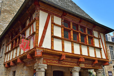 Dinan; France - July 28 2025: the picturesque walled cityのeditorial素材