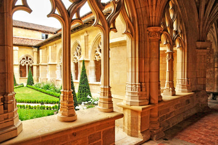 Cadouin, France - August 18 2016: the historical abbey