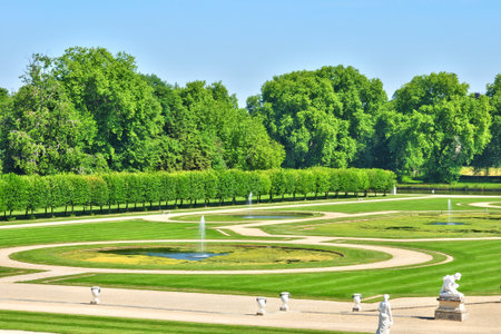 Chantilly, France - August 18 2016: the famous castle in Oiseのeditorial素材