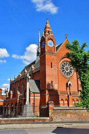 London; England - June 29 2025: church of a school in the Highgate Village districtのeditorial素材