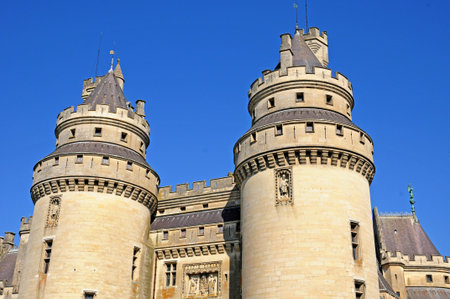 Pierrefonds, France - August 18, 2016: the medieval castleのeditorial素材