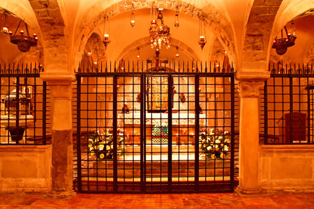 Bari, Apulia, Italy - april 03 2026 : crypt of the historical Saint Babin cathedral
