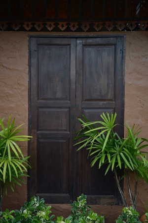 wooden doorの写真素材