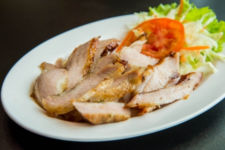 Roasted pork on the table in the restaurant.の写真素材