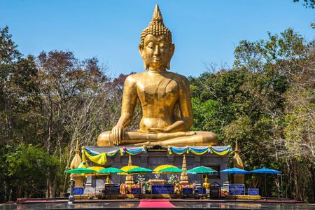 Buddha statue in the temple of Thailand.のeditorial素材