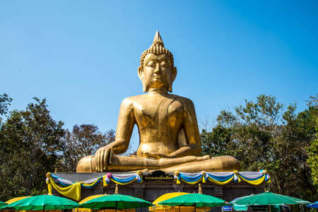 Buddha statue in the temple of Thailand.のeditorial素材