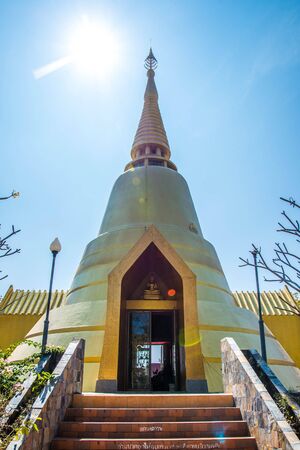 The golden pagoda in the temple of Thailand のeditorial素材