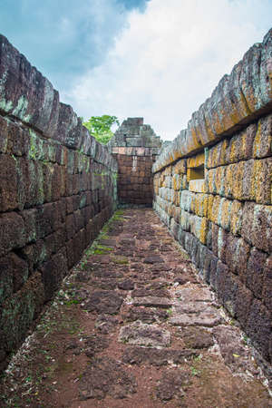 The old Castle Rock in the countryside of Thailand.のeditorial素材